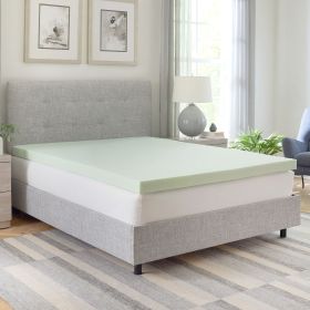 3-Inch Green Tea Infused Memory Foam Mattress Topper - California King