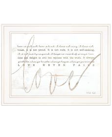 "Love Never Fails" by Cindy Jacobs, Ready to Hang Framed Print, White Frame