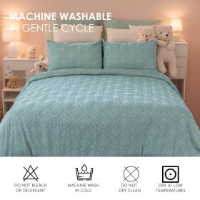 Bohemian Style Quilt Cover Set, Cut Flower Quilt Cover,  Tufted Quilt Cover Three-piece Set, One Quilt Cover And Two Pillowcases,  Washable And M (Option: 229cmX229cm)