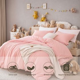 Three-piece Bedding Set With Solid Color Quilt Cover And Pillowcase, Three-piece Bedding Set - Super Soft Microfiber Hotel Series - Brushed Super (Option: 229cmX229cm 5pcs)